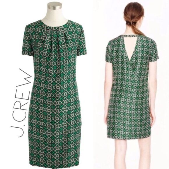 J. Crew 100% silk open back dress EUC 4 - Picture 1 of 5